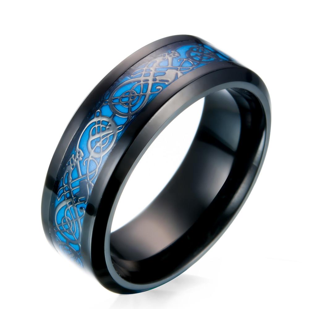 Stainless Steel Luminous Dragon Ring