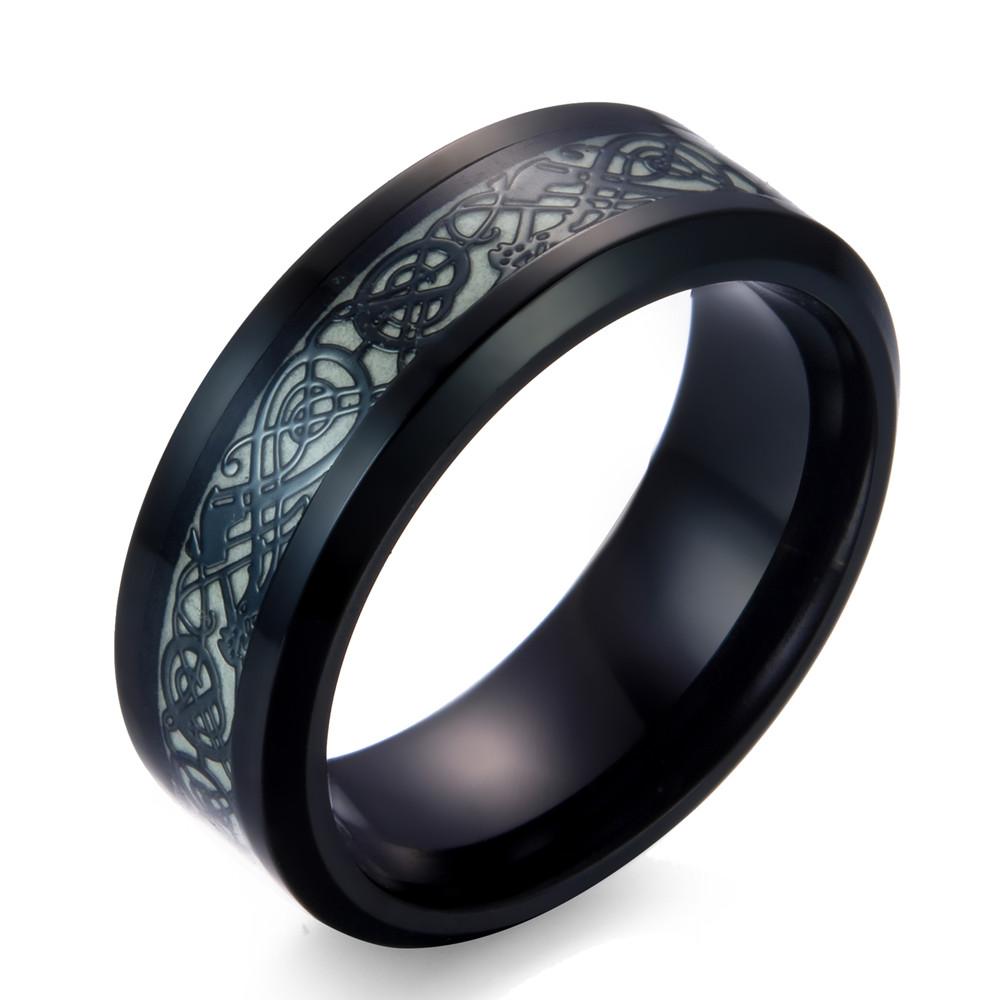 Stainless Steel Luminous Dragon Ring