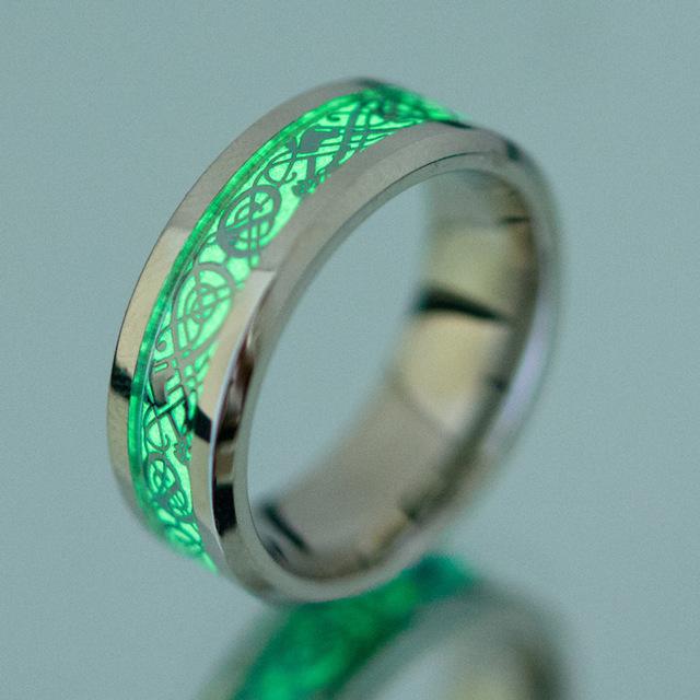 Stainless Steel Luminous Dragon Ring